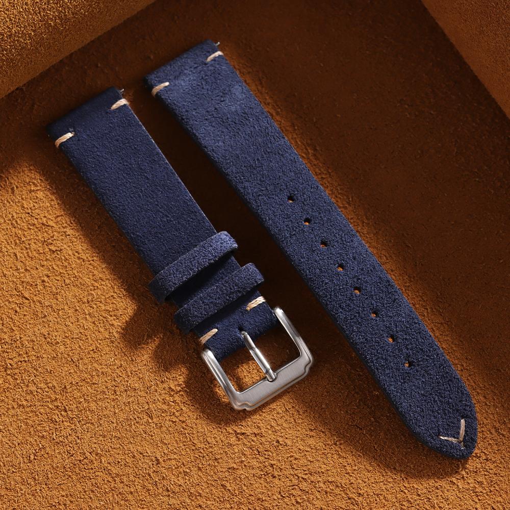 14 мм 16 мм 18 мм 20 мм 22 мм Браслет с быстрой застежкой Мягкий замшевый ремешок Браслет из телячьей кожи для женщин мужчин Коричневый ремешок Ремешок для смарт-часов