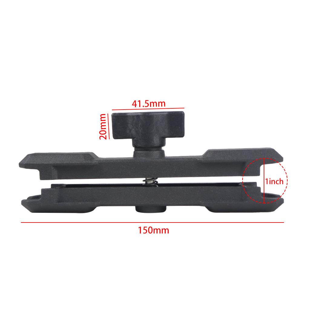 Aluminum Double Socket Extension Arm 1 Inch Ball Head Base Adapter For GoPro Accessories Insta360 Bike Motorcycle Bracket Holder