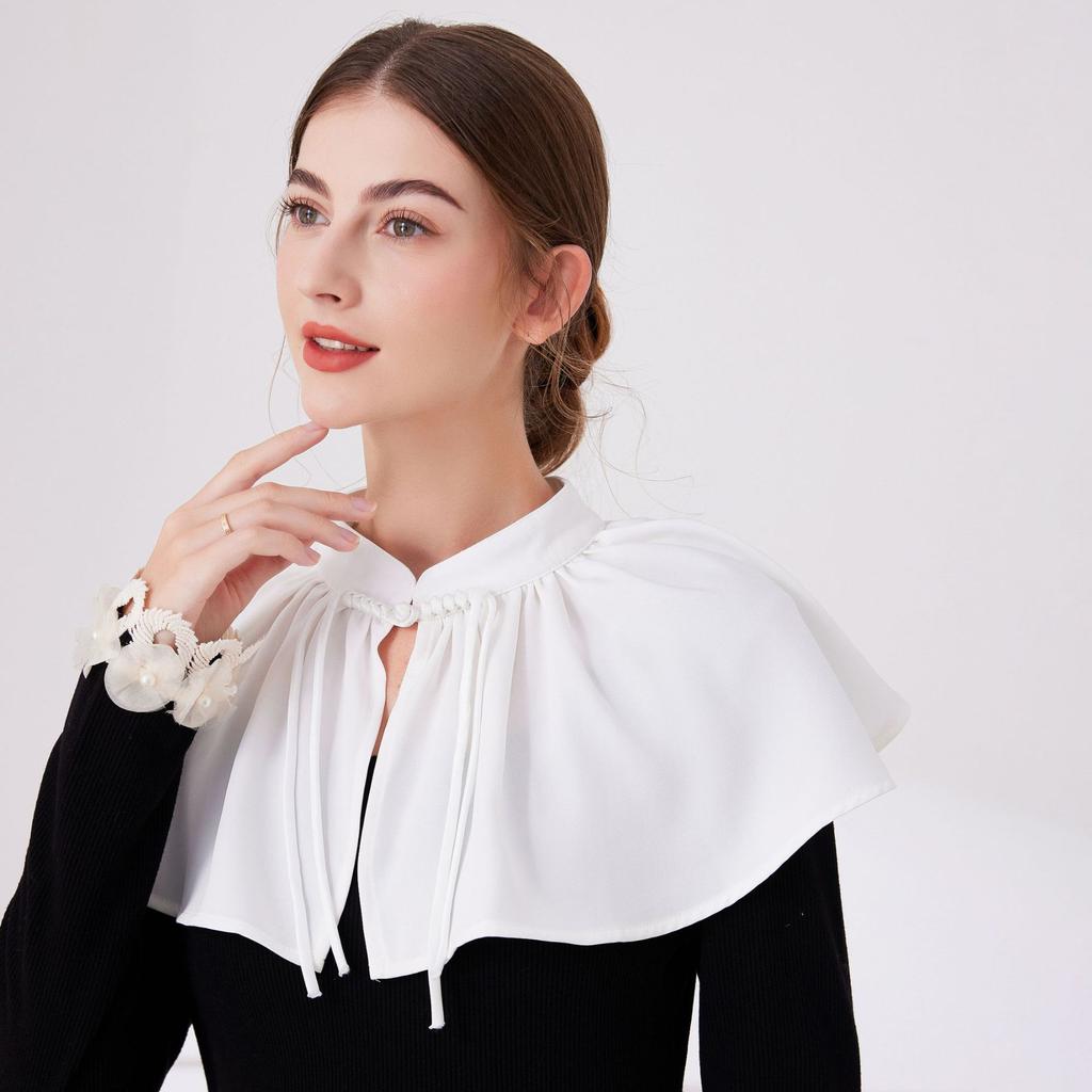 Элегантные поддельные воротники для женщин, платья-рубашки, съемные воротники, шали, женские съемные блузки, топы, воротники, накидки на плечи