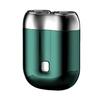 Мини-электробритва с двойной головкой, USB-перезаряжаемая, водонепроницаемая, дорожная, роторная бритва, портативный триммер для мужчин, инструмент для удаления волос и бороды, подарок отцу, парню