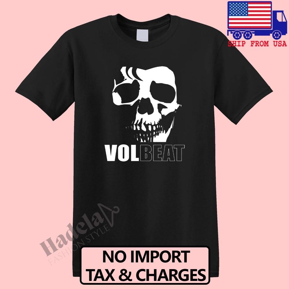 VOLBEAT Skull Denmark Men's Black Size S-5XL