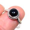 Natural Black Onex Gemstone Handmade 925 Sterling Silver Jewelry Ring S.10 F3y22