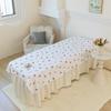 Skin-Friendly White Beauty Salon Massage Bed Sheet with Face Hole - Washable Cotton, Quick-Dry