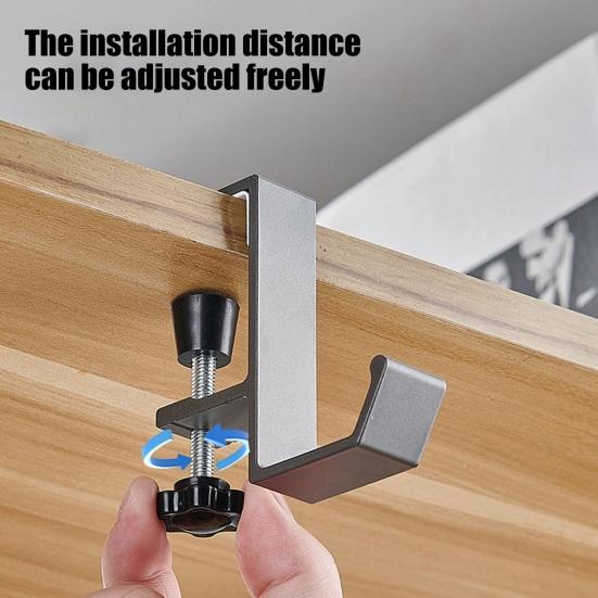 Мобильный крючок для боковой стороны стола, противоскользящий, регулируемый, с большой грузоподъемностью, органайзер для стола