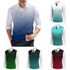Men's Fashion Printed V-Neck Sleeveless Knitted Pullover