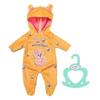 Ensemble d'habits de poupée - BABY born - Little Bear Onesie - Orange - Pliable - Pour poupée jusqu'à 36cm