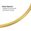 PATIKIL 7 Inch Round Metal Floral Hoop, 2 Pcs Plated Wreath Frame Macrame Ring, for Wedding Geometric Decor Party Wall Hanging, Gold Tone