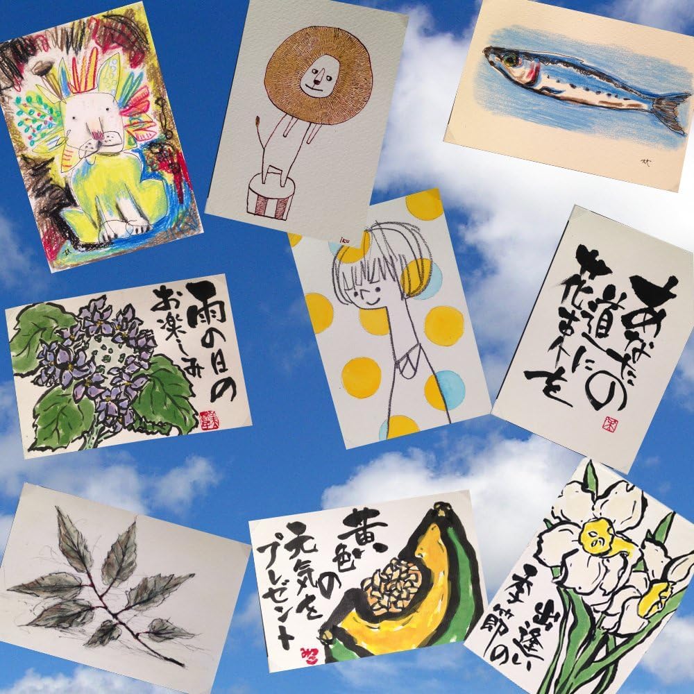 Открытки Maruman для картины Echizen с 5 листами Буквы, Бумага, Echizen, уши, S129C,