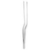 Offset Tweezers, 20cm, Stainless Steel, Plated, for Kitchen and Cooking, Precision Curved Tweezers for Gardening and Decorating