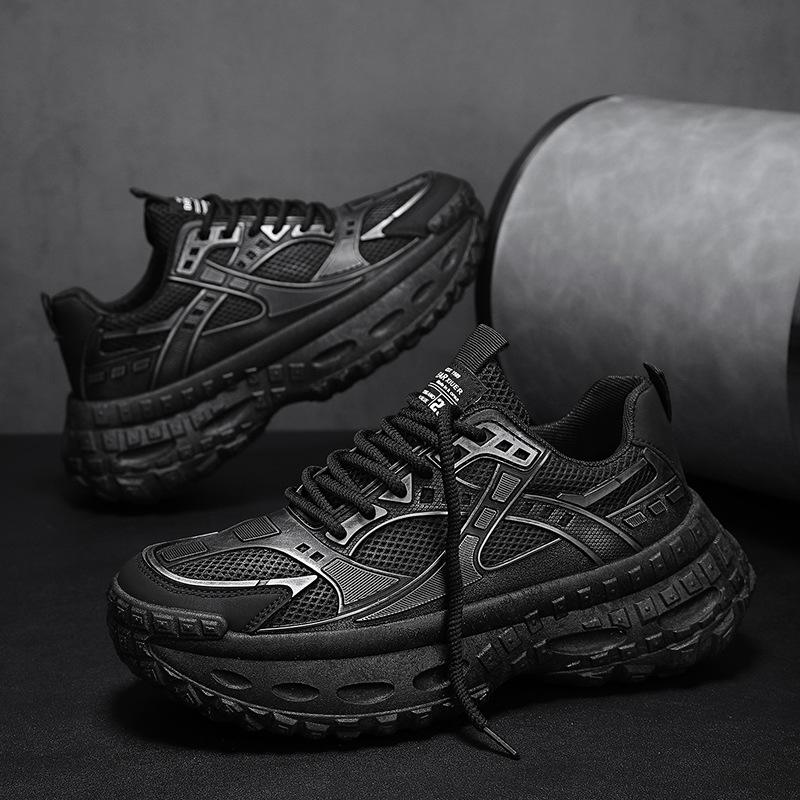 Обувь мужская обувь 2025 повседневная новая осенняя дышащая мужская спортивная обувь толстая подошва увеличивающая рост персонализированные папины кроссовки