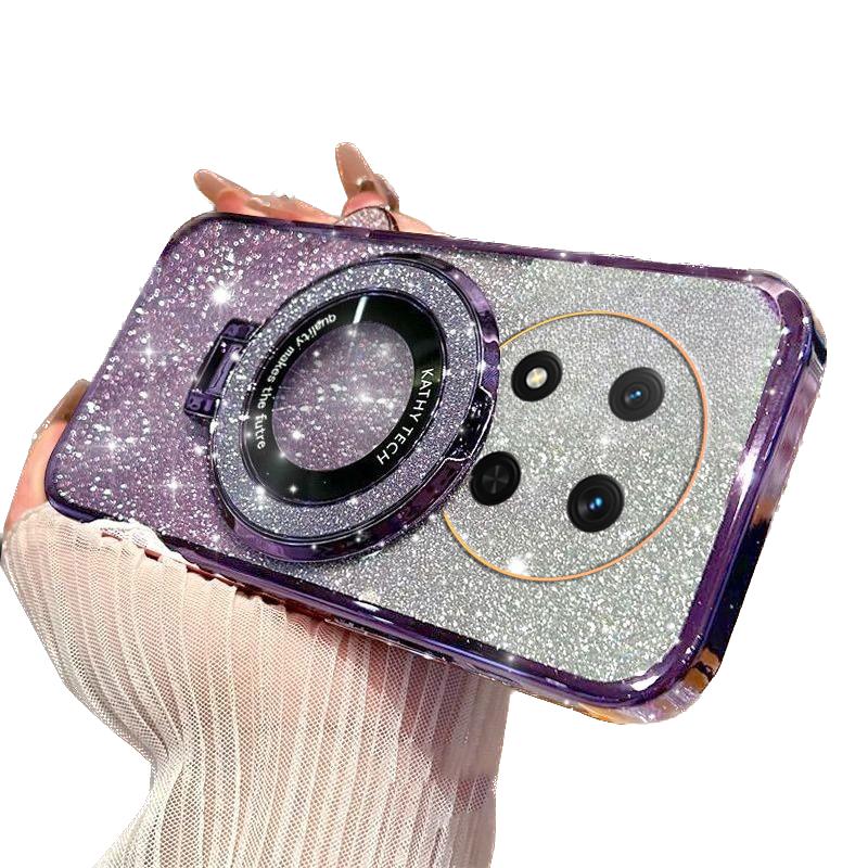 Роскошное покрытие для Honor Magic 7 Lite Pro 5G X9C Магнитный держатель Блестящий бриллиантовый чехол для Honor X9C Magic Pro Lite 7 5g Чехол