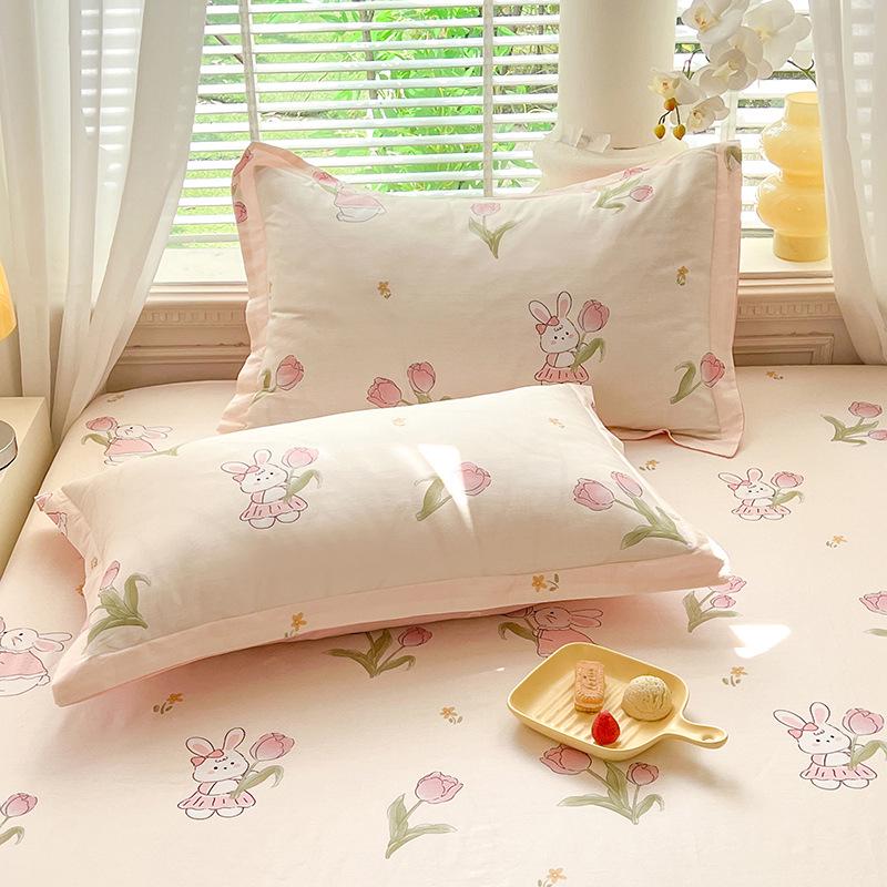 Хлопковые наволочки: Чистый хлопок, простой стиль для дома, общежитий, одноместных и двухместных комнат (Одиночный/Пара)