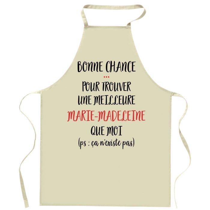 Tablier de cuisine - Planetee Marie-Madeleine - Impression Bretonne - Coton épais - Fabriqué en France