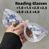 Новые очки для чтения от пресбиопии с защитой от синего света, с принтом сине-белого фарфора, модные очки для чтения высокой четкости, унисекс