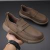 Fashion British Style Genuine Leather Men Loafers Casual Business Office Shoes Brand Fashion Comfy Antiskid Flat Designer Oxford Loafers