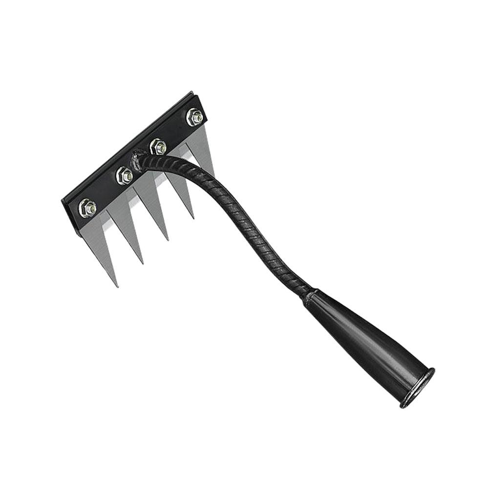 Teeth Garden Weeding Rake, Carbon Steel Removable Soil Hoe Straw Rake, Solves Weeding Inefficiency & Soil Loosening Trouble