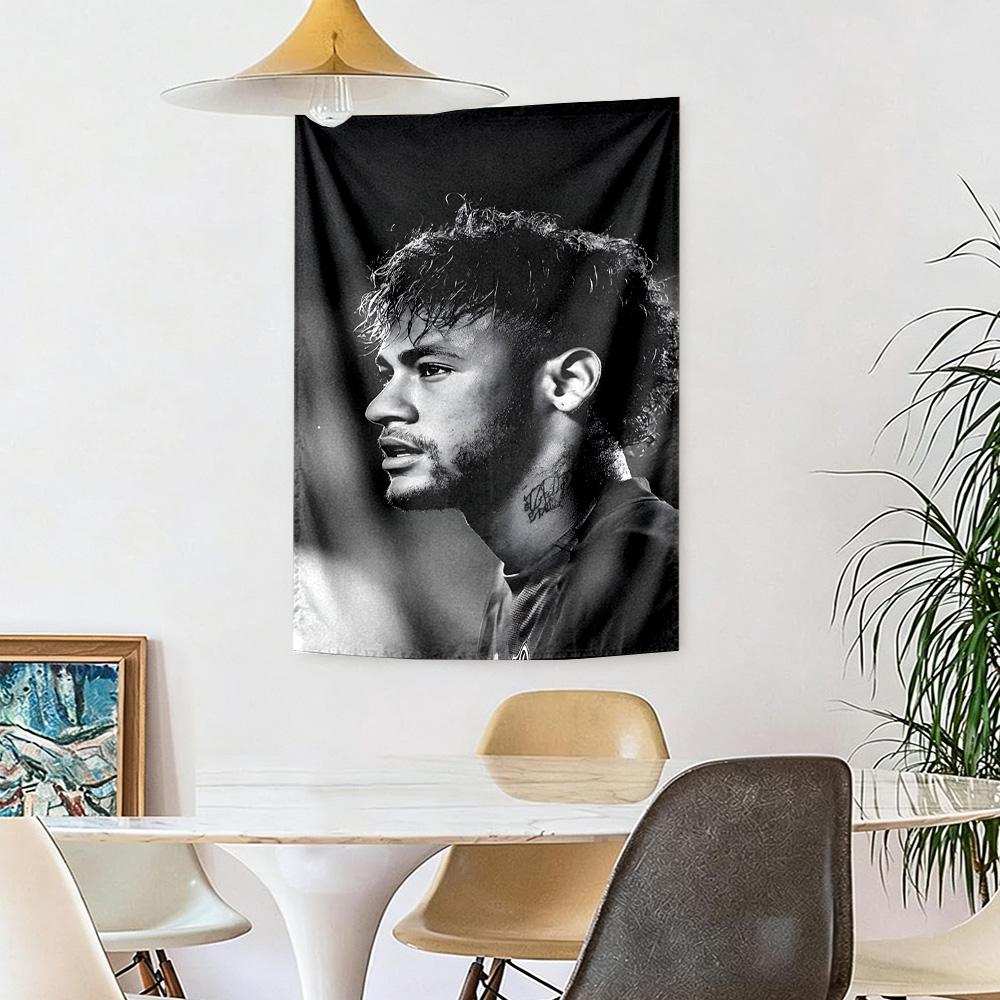 Abstract Neymar Portrait Vintage Tapestry Psychedelic Art Suitable for Bedroom Reading Corner Studio Wall Versatile Decor Vintage Wall Art