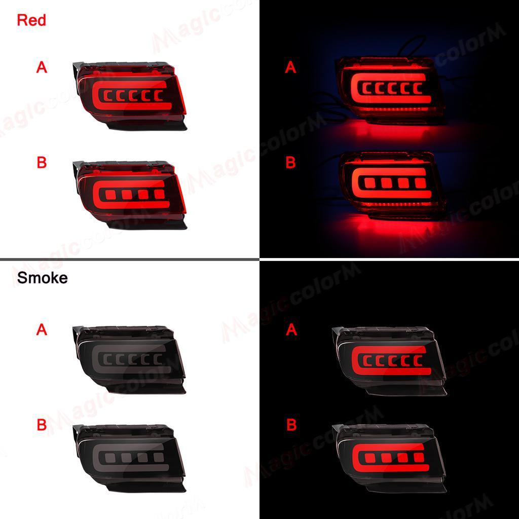 LED Rear Bumper Reflector For Toyota Land Cruiser Prado 150 LC150 FJ150 GRJ150 2010 - 2020 Running Brake Turn Signal Lamps 12V