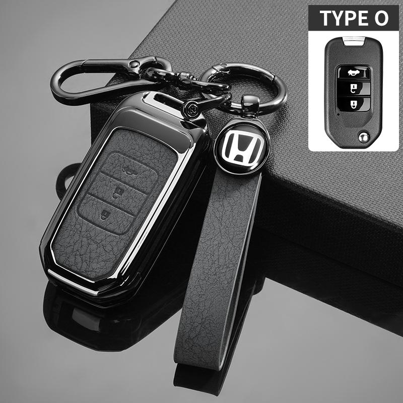 Натуральная кожа Чехол-футляр для ключа автомобиля для Honda Civic 4d 9-го поколения 10 Accord XRV Life Jazz Crv Fit Брелок Оболочка Бесключевые Аксессуары