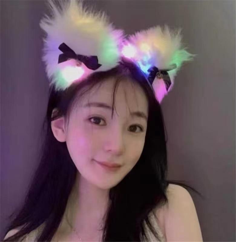 1 шт. Женская Девушка Светодиодная Гавайская Лей Повязка на Голову Светящаяся Подсветка Подружки Невесты Свадебный Цветочный Венок Венок День Рождения Свадебная Вечеринка