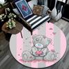 Tatty Teddy Round Area Rug,Carpet Rug for Living Room Bedroom Sofa Playroom Decor,Non-slip Floor Mat