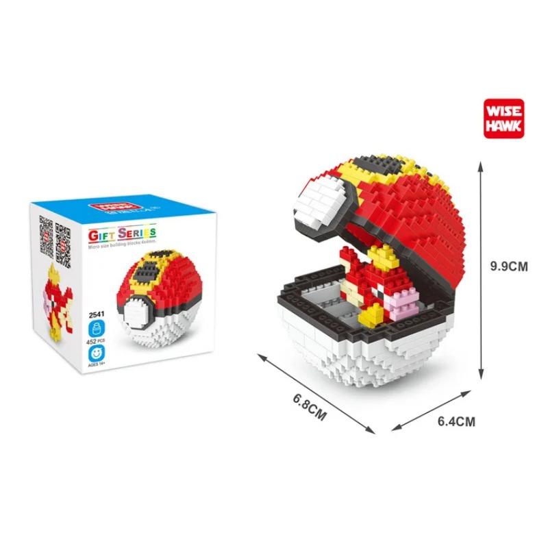 Мяч микро строительные блоки Пикачу Иви Чармандер Psyduck Magikarp Lapras DIY мини-кирпичные фигурки игрушки для детей