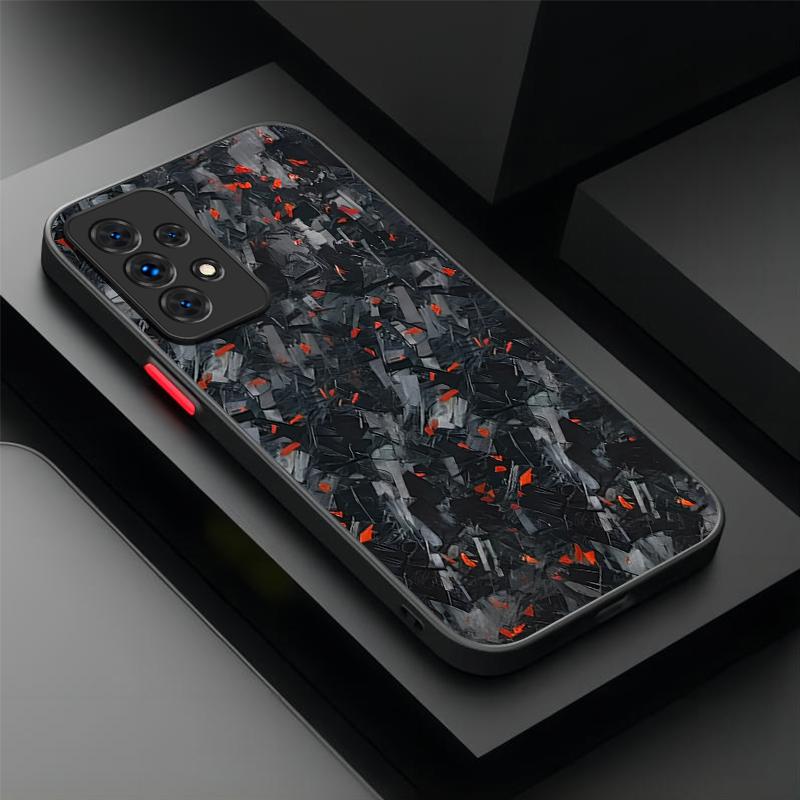 Матовый чехол для Samsung Galaxy A54 A34 A05 A05S A24 A14 A53 A33 A23 A13 A52 A52S A32 A22 A12 A71 A51 A31 A50 Кованое углеродное волокно