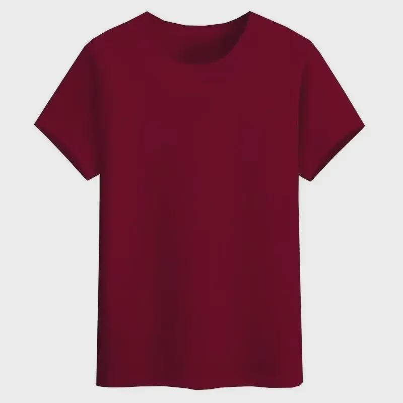 Мужская летняя дышащая однотонная футболка с круглым вырезом, облегающая, повседневная