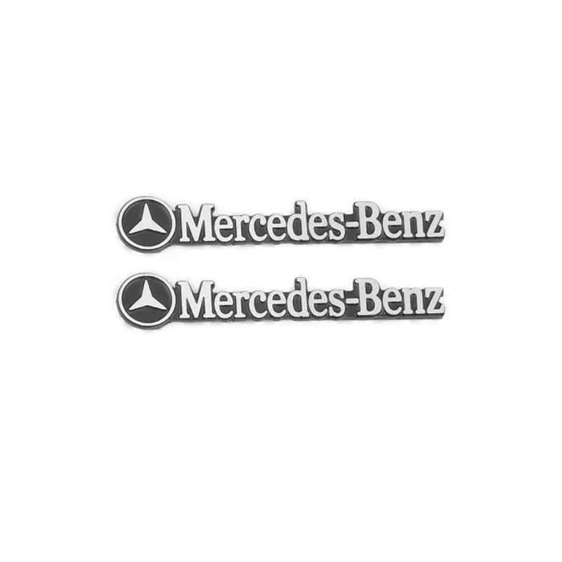 2025 Hot 2/4Pcs 3D Aluminum Car Audio Sticker Emblem Decorate For Mercedes Benz W205 W212 W204 W213 W203 W176 W222 W211 Badge Ac