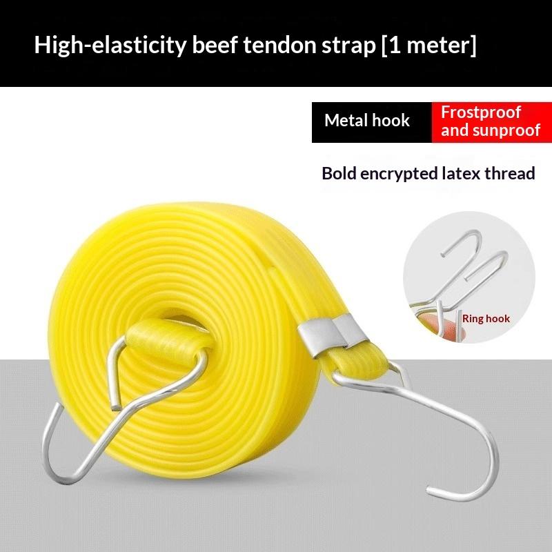 Elastic Cargo Tie Down Straps 100-300Cm Motorcycle Bike Bungee Cord For Luggage Transport High Elasticity Rubber Security Rope