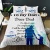 Father's Day Duvet Cover Set Queen Single Double Size Letter To Father Bedding Set Microfiber Father's Day Gift Twin Quilt Cover