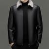 Leather Jacket Men's Genuine Leather Down Jacket Jacket Middle-aged and Elderly Dad Sheep Leather Jacket Winter Thickened Leather Top