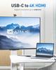 Многофункциональный USB-C хаб Cable Matters с HDMI 100 Вт и передачей данных 10 Гбит/с, складной, USB-C на HDMI, совместимый с Thunderbolt, iPhone и Dell XPS, 4-в-1