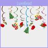 Christmas Decorations Eyecatching With Spiral Streamers And Triangle Flags For Holiday Festivities