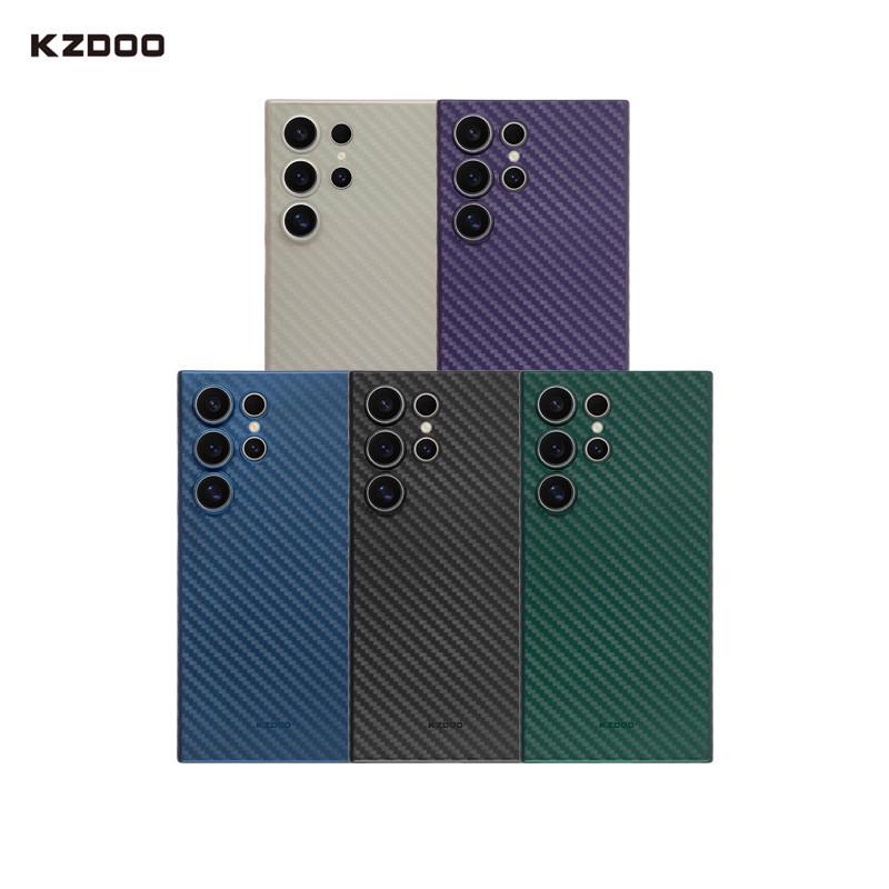 Чехол с рисунком под карбоновое волокно KZDOO для Samsung S25/S25 Plus/S24 Ultra