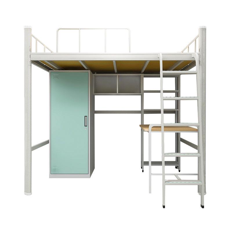 University Loft Bed with Desk & Bookshelf: High Sleeper Bunk Bed for Students