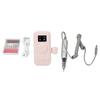 Electric Nail Drill Machine Portable Rechargeable High Power Nail Art File Drill Kit Pink