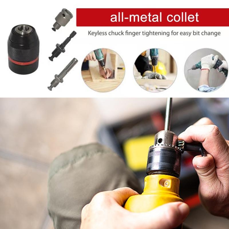 Набор из 3 шт. переходных патронов для дрели Адаптер для дрели Легко преобразует стандартные дрели для ремонта дома и работ по металлу