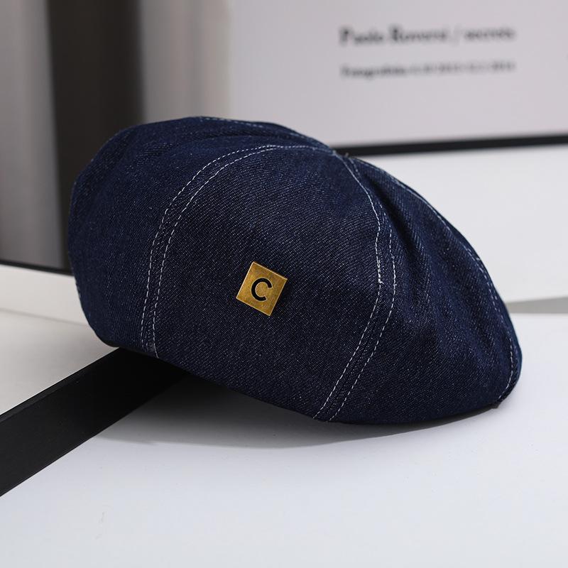 Милая и симпатичная шляпа женская 2024 новый ковбойский берет женский универсальный для лица маленький большой окружности головы восьмиугольная шляпа лето