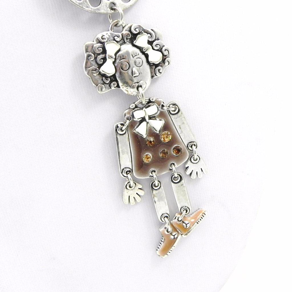 Les Trésors De Lily [G7800] — Коричневое дизайнерское колье «Капуцины»