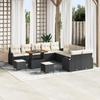 VidaXL 13-piece Garden Sofa Set Black Poly Rattan, Modular Furniture for Garden and Terrace 3362455