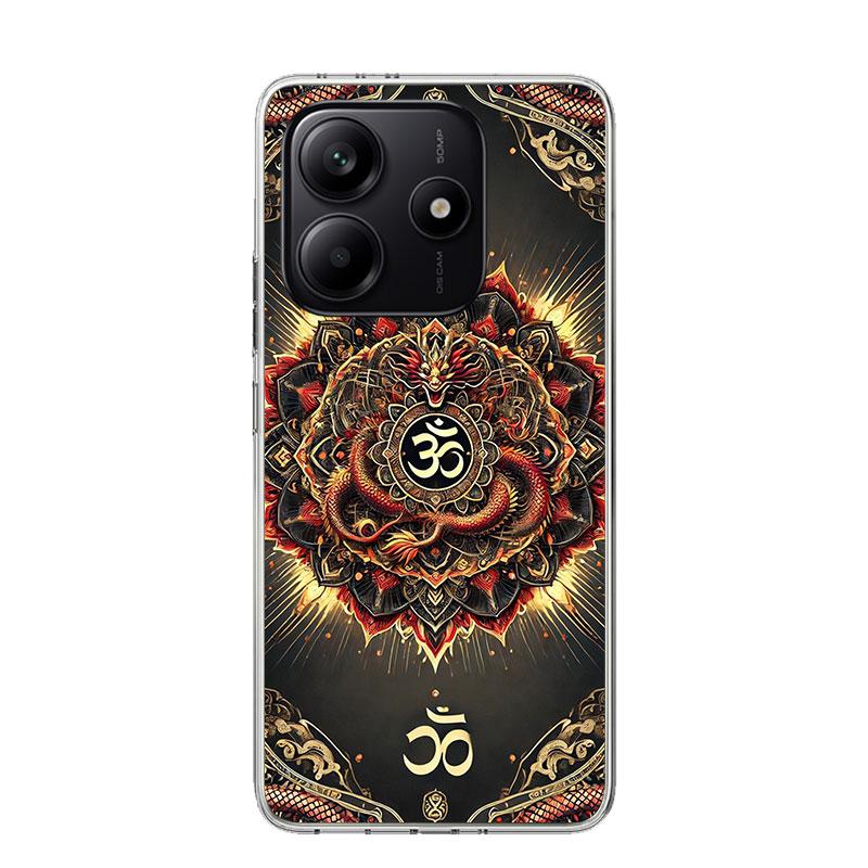 Мандала Чакра Настойчивость Йога Чехол для Телефона Для Xiaomi Redmi Note 15 14 13 12S 12 Pro Plus 11S 11E 11 11T 10S 10 Искусство Мягкий Рисунок Чехол