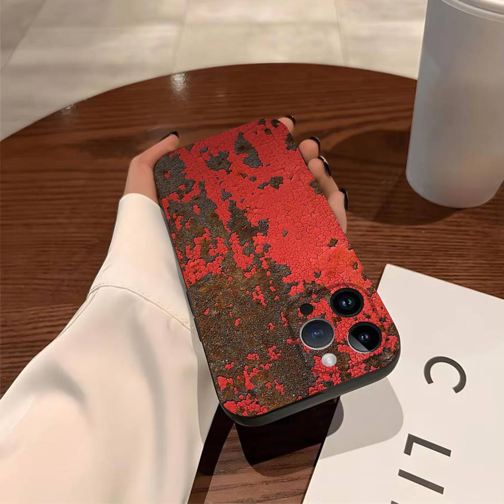 Ржавый чехол в индустриальном стиле для iPhone 17 Air 16 15 11 12 14 13 Pro Max Ударопрочный чехол