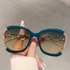 Новинка моды Металлические цепочки Затененные очки Роскошный бренд Декорация Женские Солнцезащитные очки Винтажный Дизайнерские Уличные Солнцезащитные очки