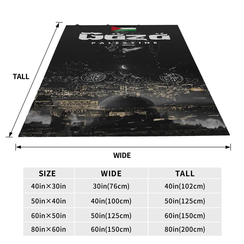 Soft BlanketKids Travel Gaza War Scream Black Grunge  Throw Blanket  Flannel Bedspread For Outdoor Novelty Sofa Bed Cover