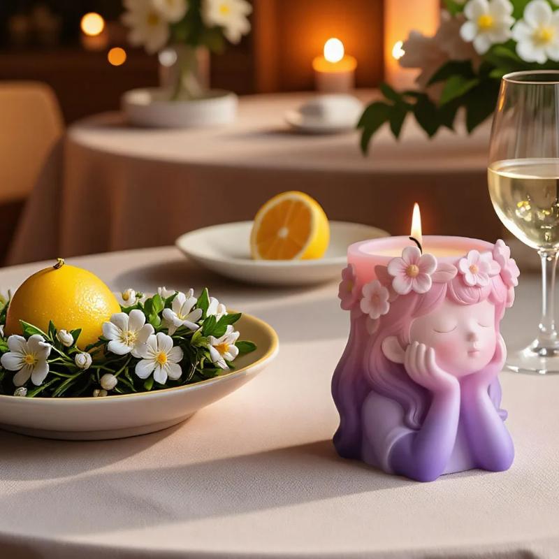 Ношение венка Форма девушки Ваза Силиконовые формы Сделай сам Подсвечник Сосуд Гипсовая Бетонная форма Коробка для хранения Цветочный горшок Форма из смолы Инструмент