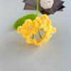 a Bundle of 6 Flowers Crochet Flowers Artificial Knit Fake Flowers Creative Handmade Bouquet  Gift