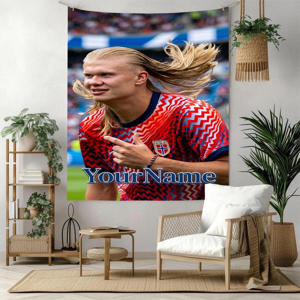 Haaland Custom Your Name Wall Decor Tapestry Art For Pet Memorial Birthdaywedding Party Backdrop Family Gift