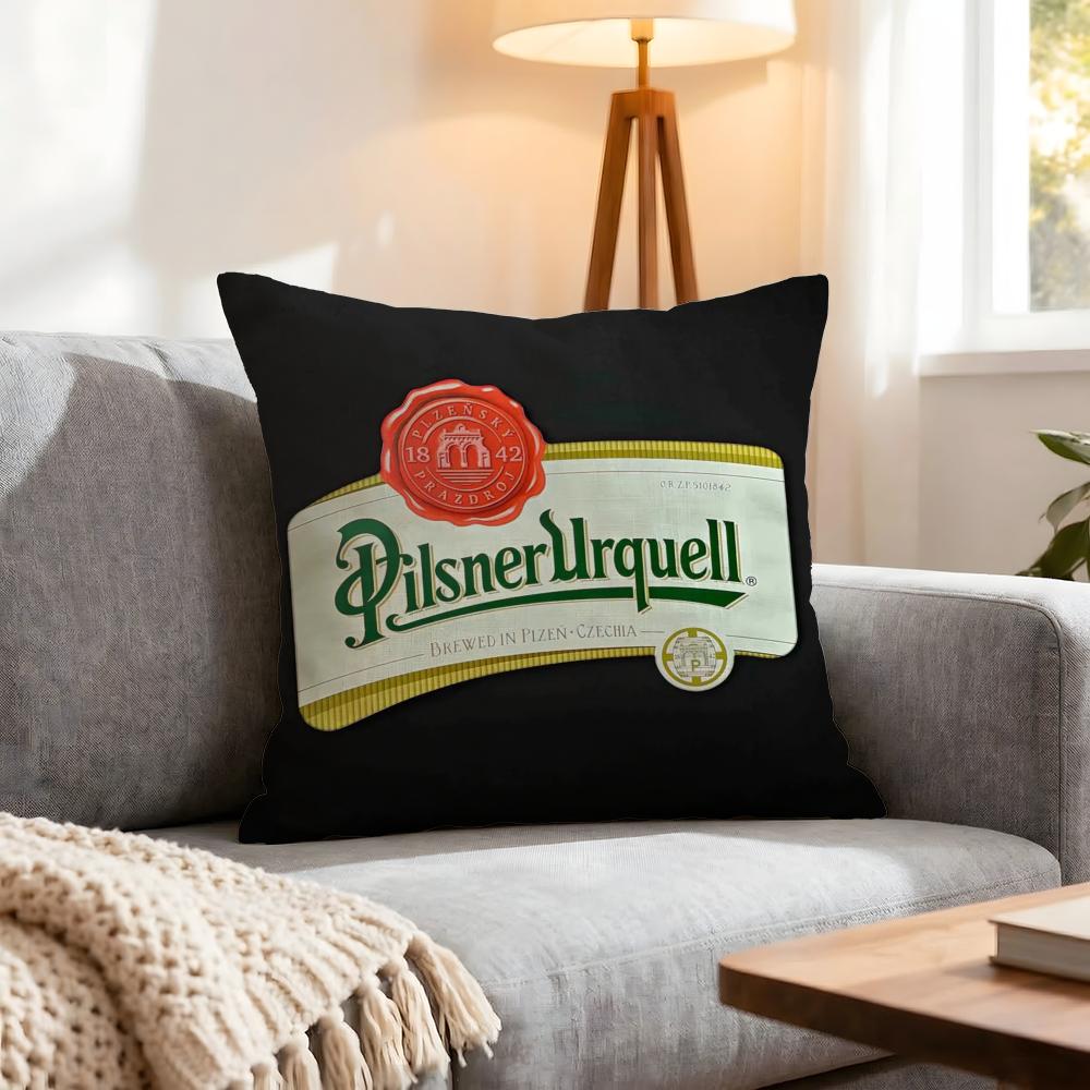 Brand Pilsner Urquell Cushion Cover Pcs Decorative Covers Soft Cushion Case for Sofa Couch Decor x x Pillowcases