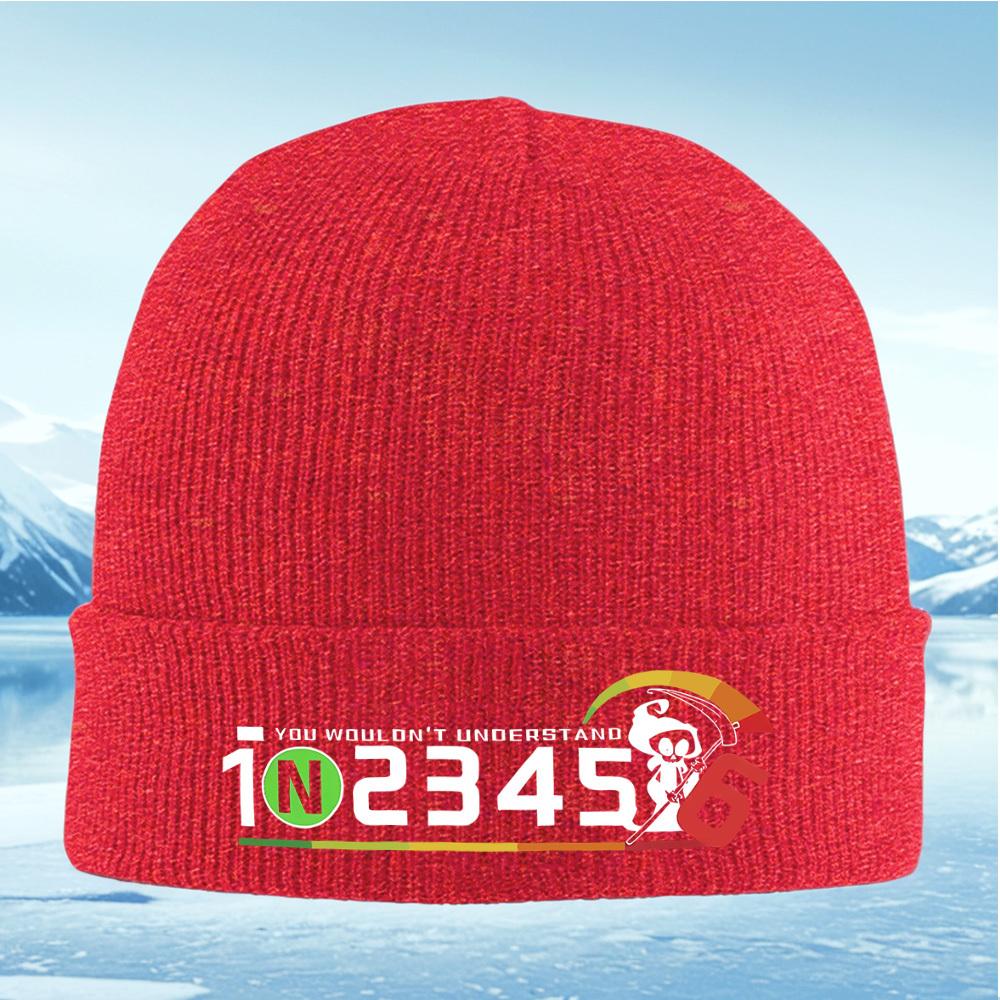 Reaper numbers speedometer black background design Men Women Unisex Knitted Hat Beanie Pullover Cap Winter Thermal Warm Christma